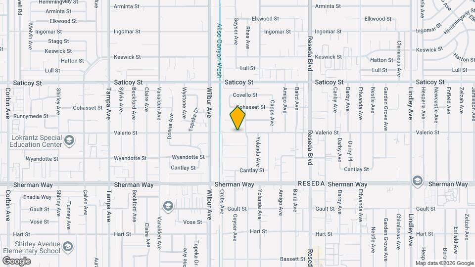 18750 Valerio St Map and Location Details