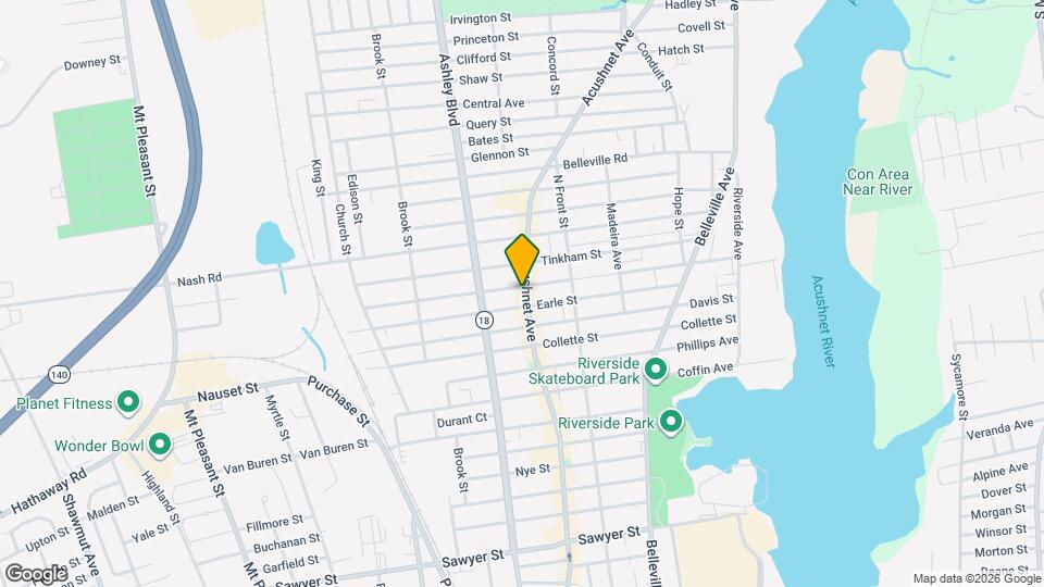 1641 Acushnet Ave, Unit 1641 Acushnet Ave Apt#3 Map and Location Details