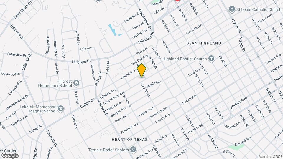 3609 Cumberland Ave, Unit A - Front 2 bed 1 bath Map and Location Details