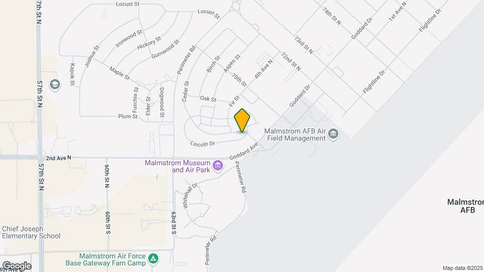 Malmstrom AFB Homes Map and Location Details