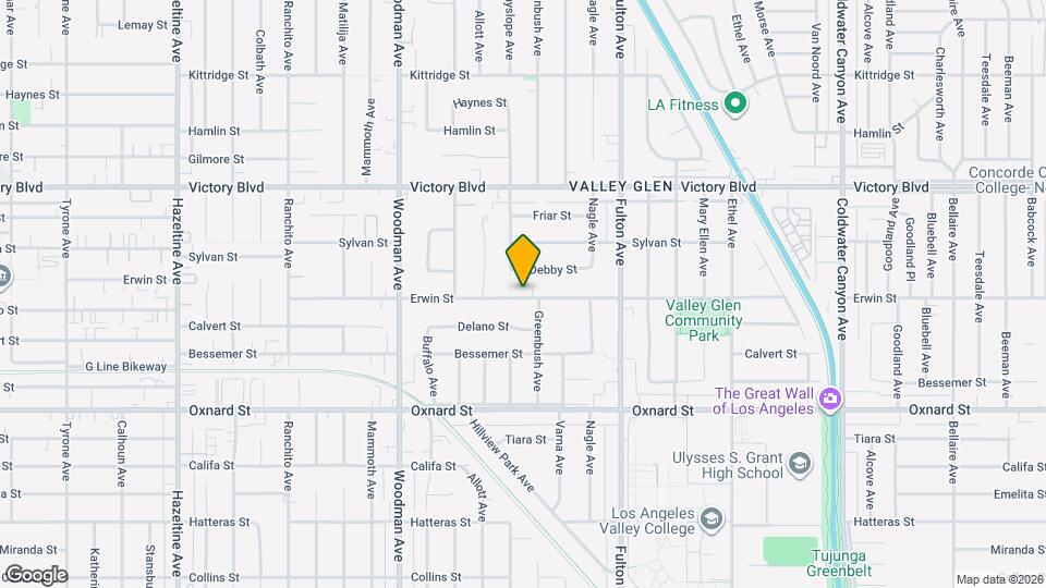 13459 Erwin St Mapa y Detalles de la Ubicación