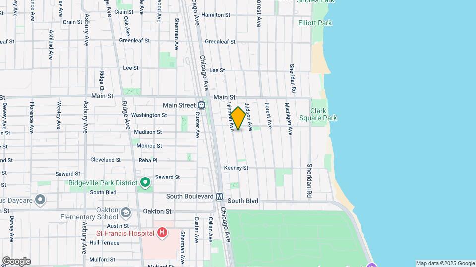 735 Hinman Ave, Unit 1E Mapa y Detalles de la Ubicación