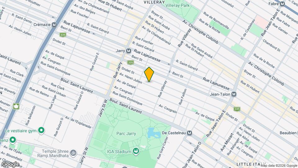 7819 Henri-Julien Av Map and Location Details