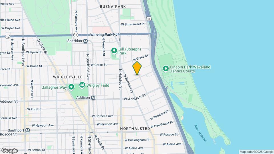 3700 N Pine Grove Ave, Unit STUDIO WITH PATIO Mapa y Detalles de la Ubicación