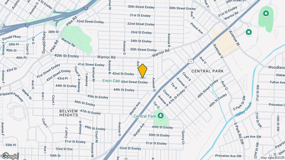 1614 43rd Street Ensley Map and Location Details