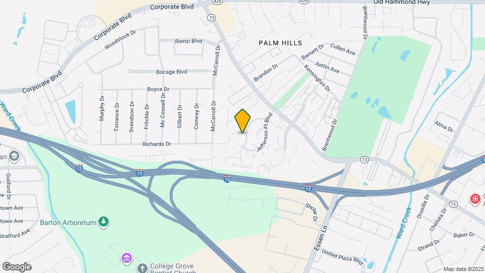 7645 N Jefferson Pl Cir Map and Location Details