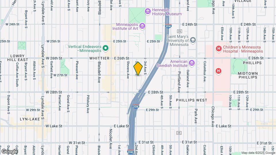 201 E 27th St Map and Location Details