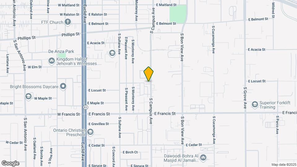 1604 S Campus Ave Map and Location Details