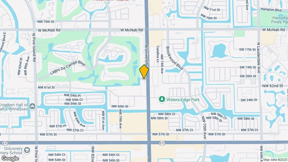 6301 N University Dr Map and Location Details