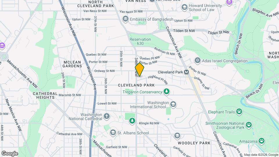 3309 Highland Pl NW Map and Location Details