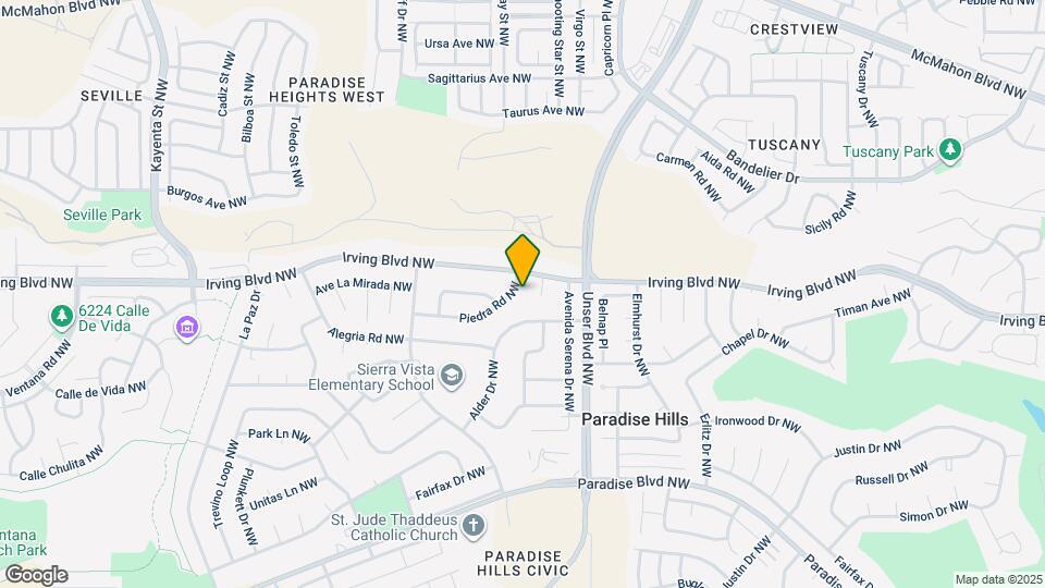 5708 Piedra Rd NW Map and Location Details