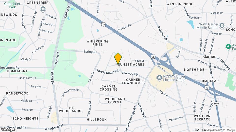 1603 Foxwood Dr Mapa y Detalles de la Ubicación