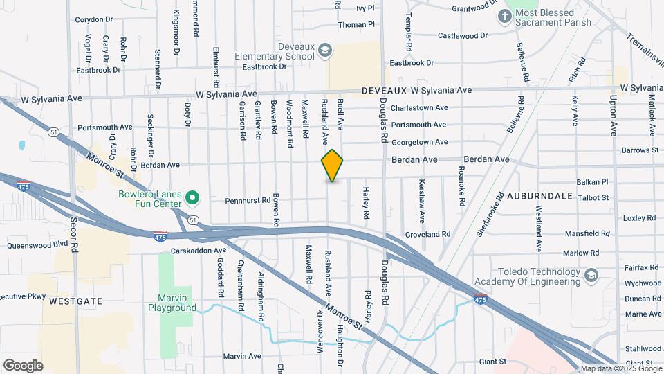 3716 Rushland Ave Map and Location Details
