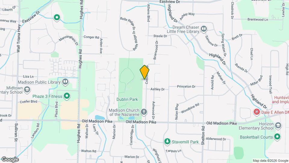 805 Crestview Dr Map and Location Details