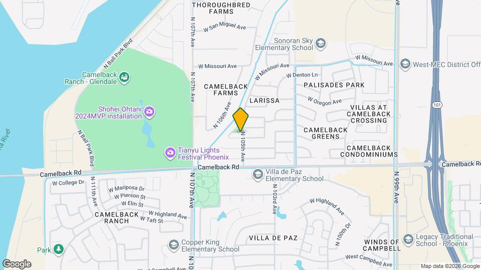 10502 W Windsor Blvd Mapa y Detalles de la Ubicación