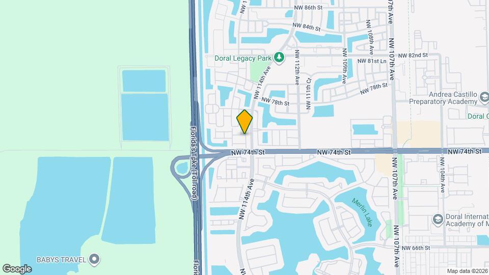 11400 NW 75th Terrace Map and Location Details