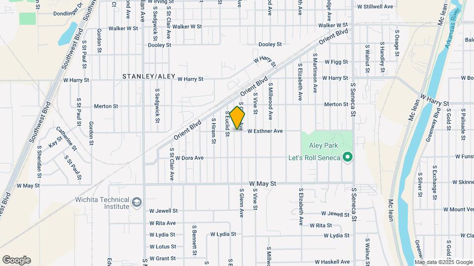1911 W Esthner Ave Map and Location Details