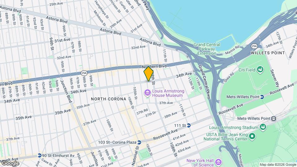 107-02 34th Ave Mapa y Detalles de la Ubicación