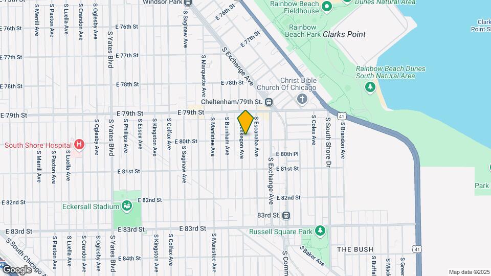 7957-7959 S Muskegon Ave Map and Location Details
