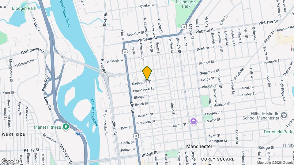 45 Sagamore St Map and Location Details