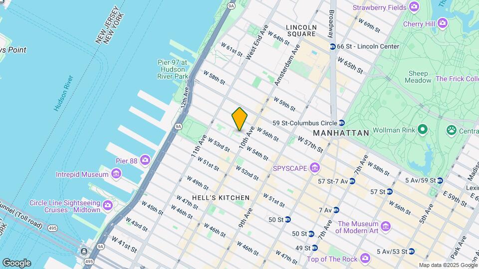 504 W 55th St Mapa y Detalles de la Ubicación