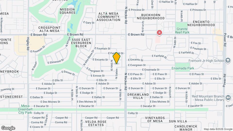 5930 E Elmwood St Map and Location Details