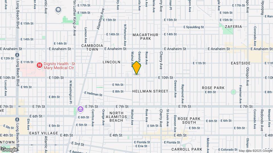 1625 E 10th St Map and Location Details