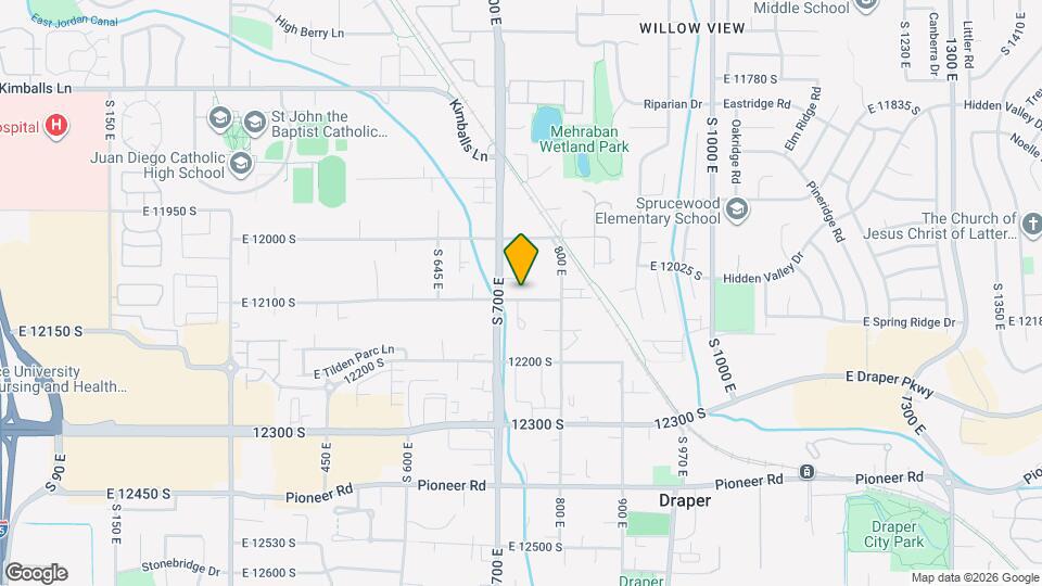 719 E 12100 S Map and Location Details