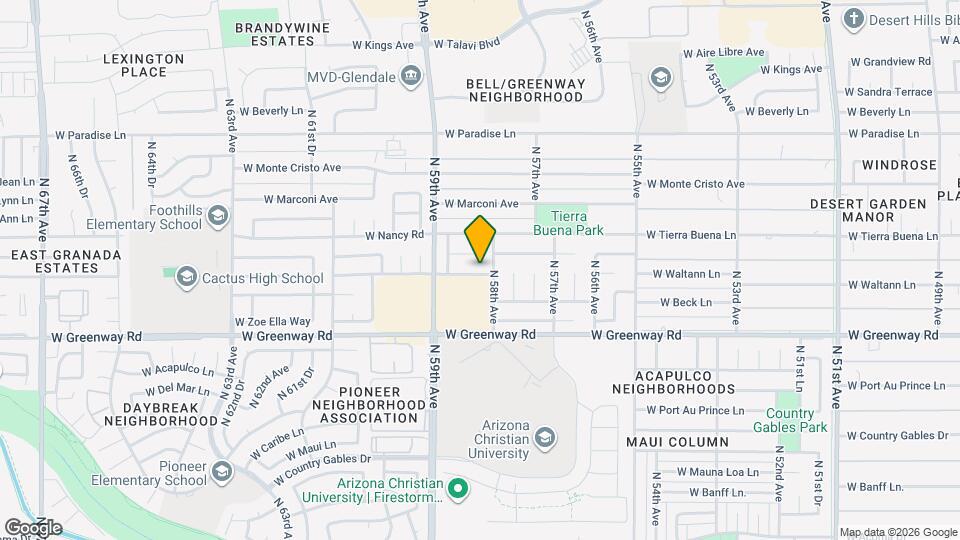 5808 W Mary Jane Ln Map and Location Details