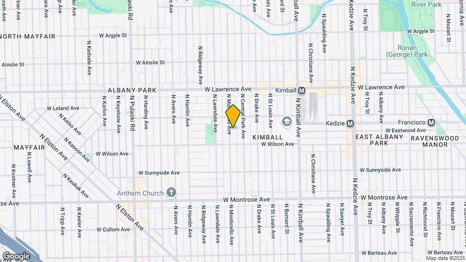 4627 N Monticello Ave Map and Location Details