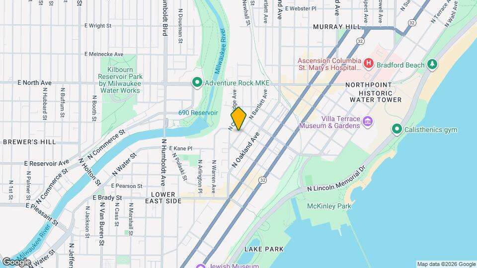 1939 N Bartlett Ave, Unit Upper Flat Map and Location Details
