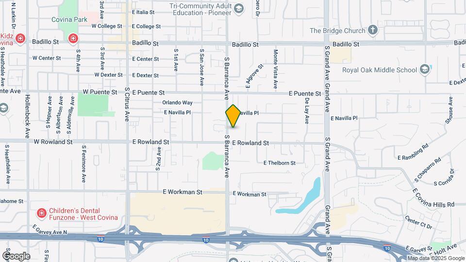 542 S Barranca Ave Map and Location Details
