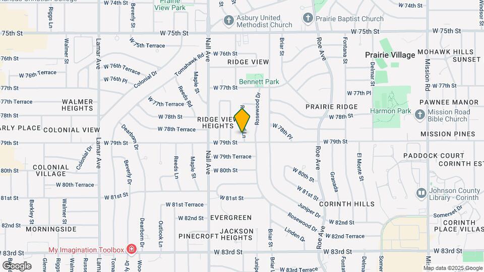 7832 Rosewood Ln Map and Location Details