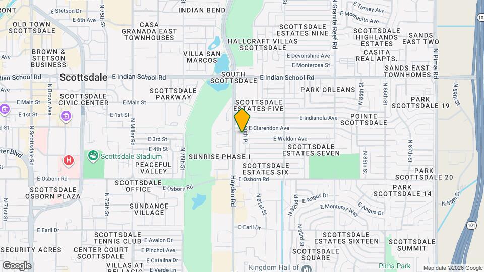 3626 N 80th Pl Map and Location Details