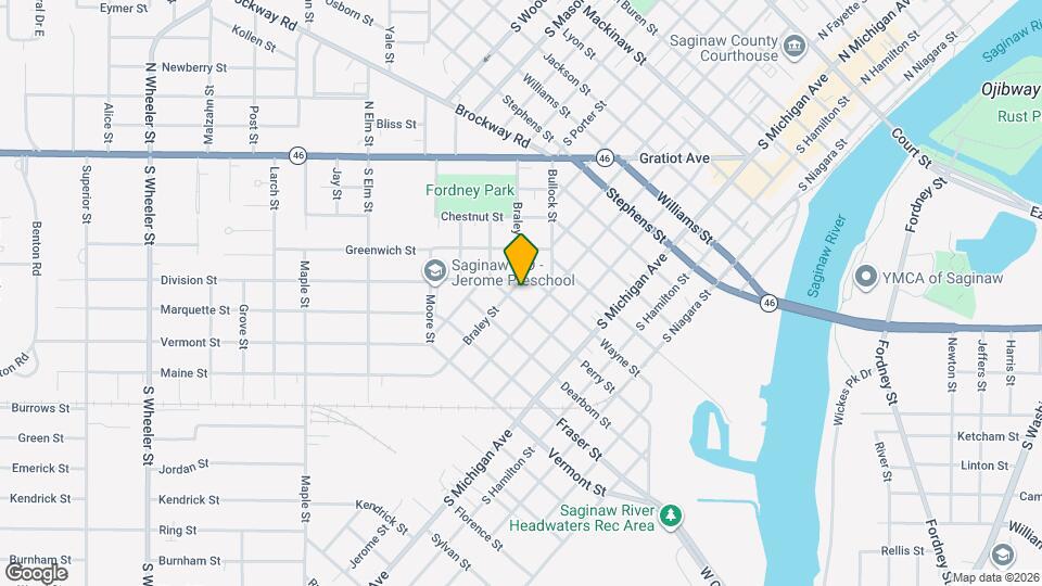 1304 Braley St Mapa y Detalles de la Ubicación