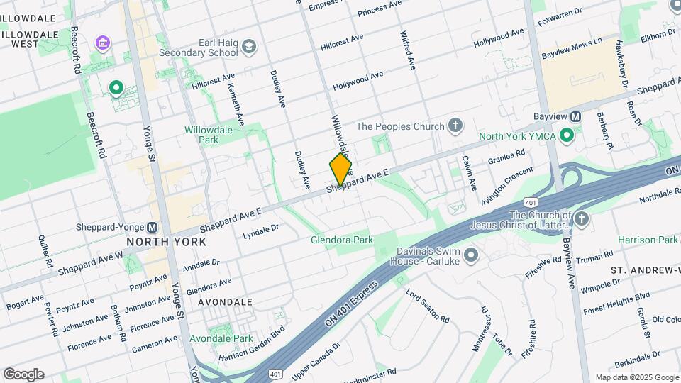 181 Sheppard Ave E Map and Location Details