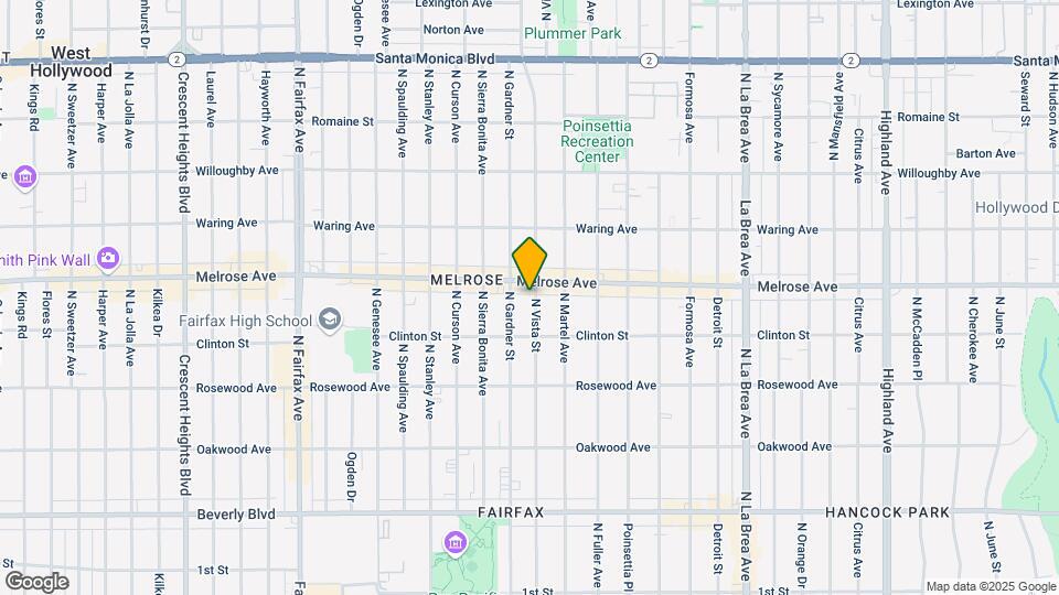 641 N Vista St Map and Location Details