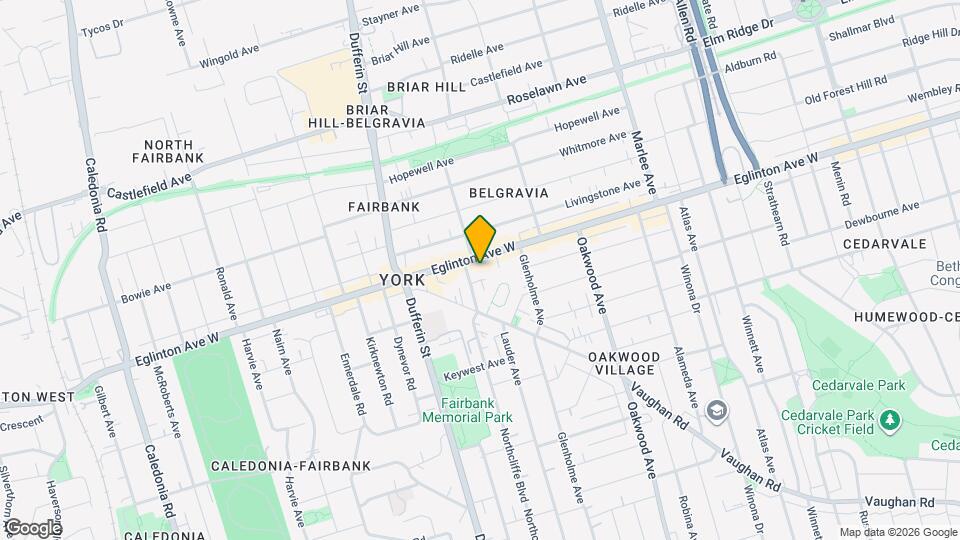 1739-1741 Eglinton Ave Map and Location Details