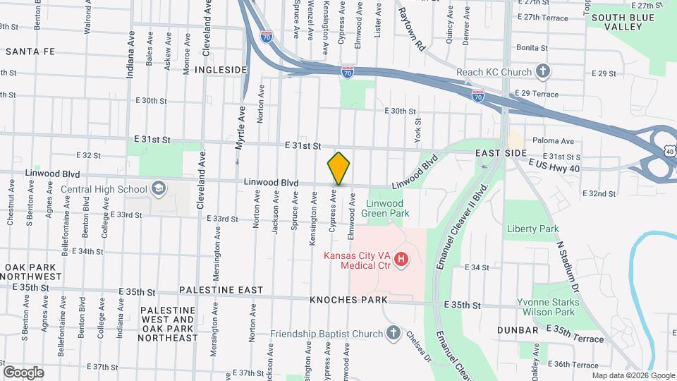 4501 E Linwood Blvd Map and Location Details