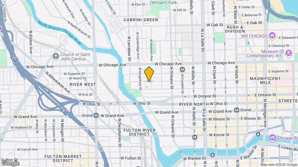 443 W Huron St Map and Location Details