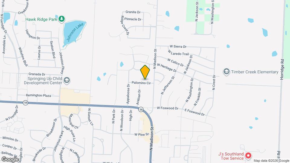 404 Palomino Cir Map and Location Details