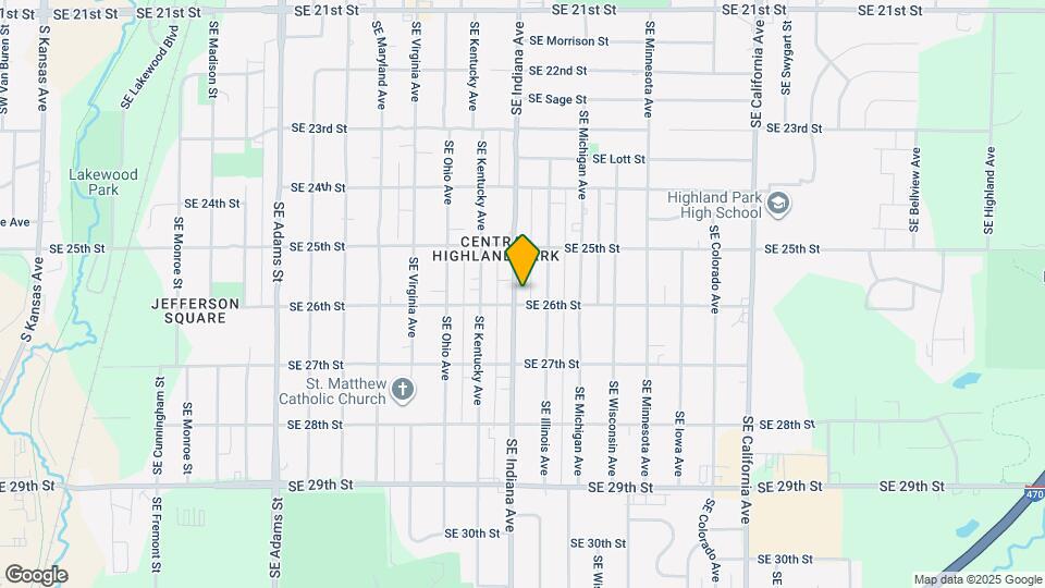 2538 SE Indiana Ave Map and Location Details