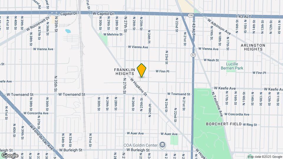 2480 W Keefe Ave Map and Location Details