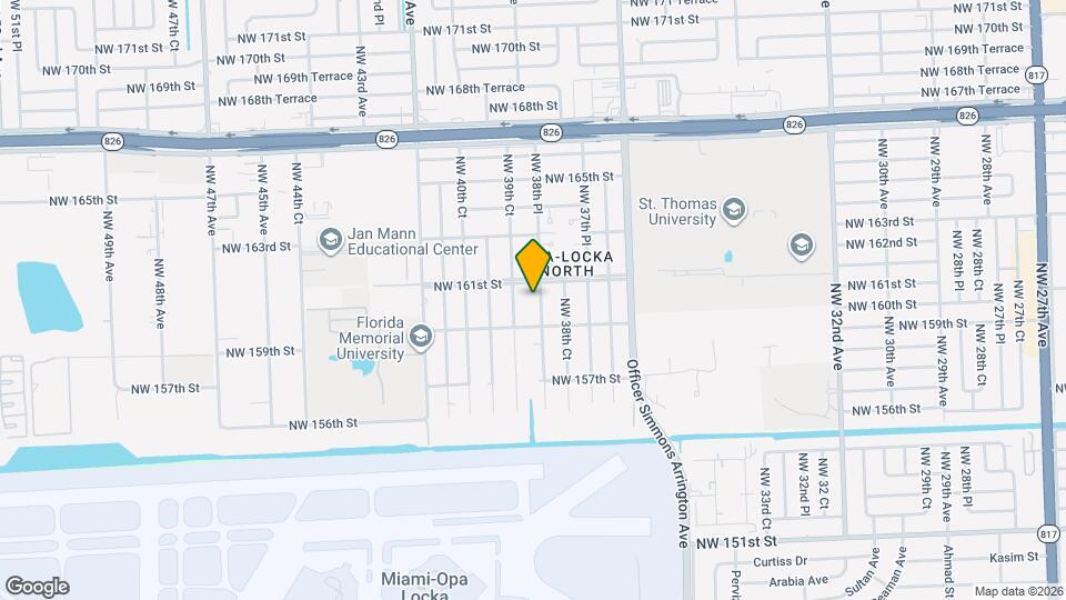16000 NW 38th Pl Map and Location Details
