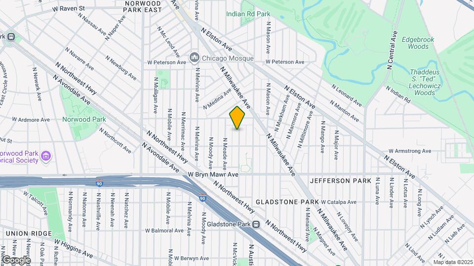 5728 N McVicker Ave Map and Location Details