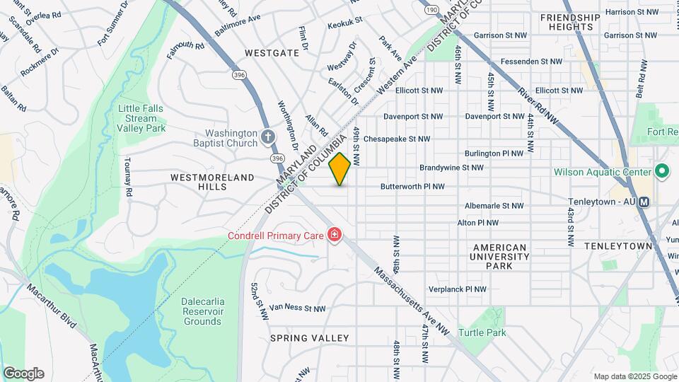 4920 Butterworth Pl NW Map and Location Details