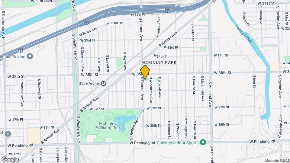 3527 S Damen Ave Map and Location Details