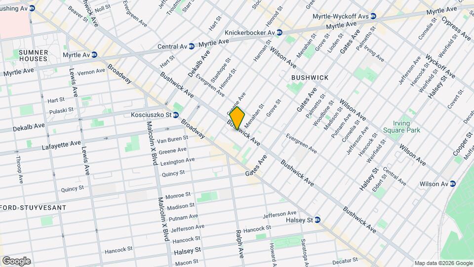 Brand New Luxury 1 Bed in Bushwick!, Unit 2B Mapa y Detalles de la Ubicación