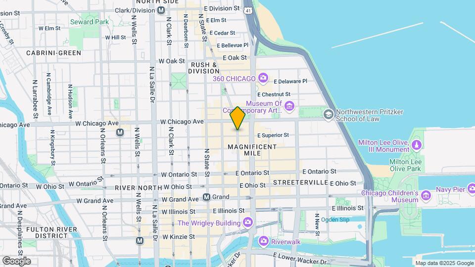 750 N Rush St, Unit FL16-ID270 Map and Location Details