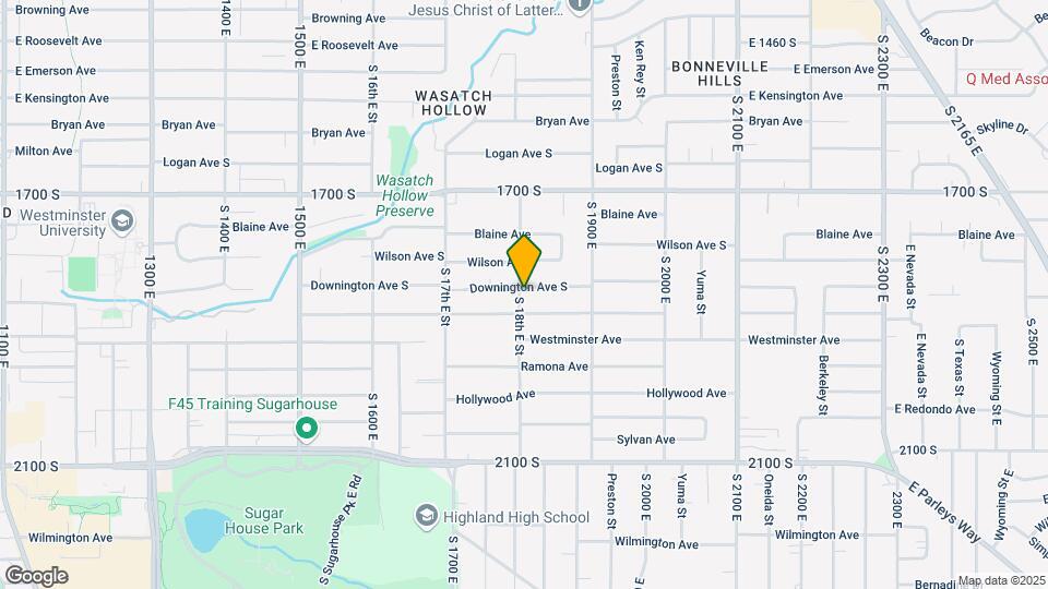 1835 S 1800 E Map and Location Details